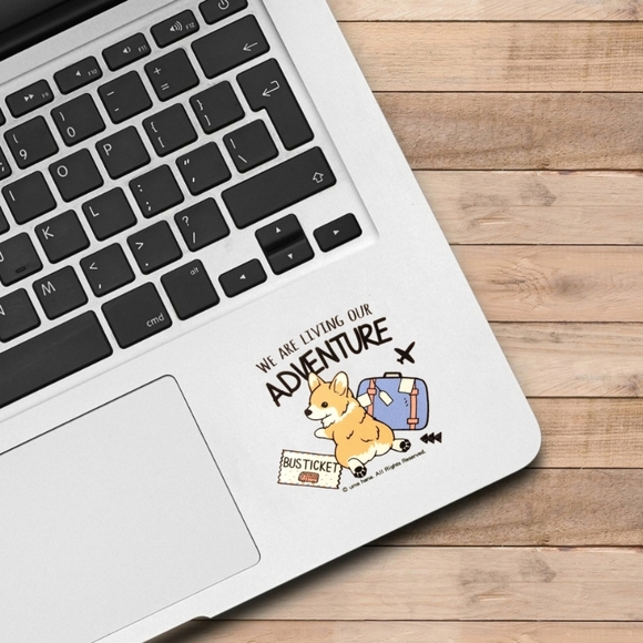 Waterproof Corgi Travel Sticker Decal Die Cut - Picture 3 of 7